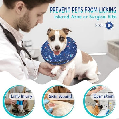 Supet Inflatable Dog Cone Collar Alternative After Surgery, Dog Neck Donut Collar Recovery E Collar for Neuter, Soft Pet Cone for Small Medium Large Dogs - Image 2
