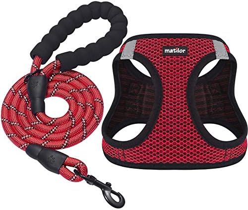 Dog Harness Step-in Breathable Puppy Cat Dog Vest Harnesses for Small Medium Dogs by matilor