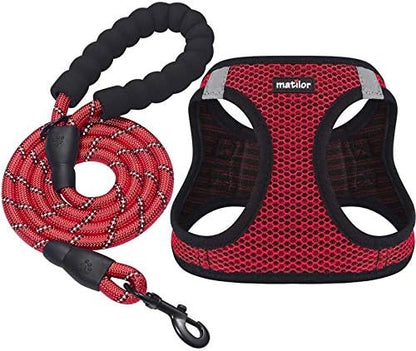 Dog Harness Step-in Breathable Puppy Cat Dog Vest Harnesses for Small Medium Dogs by matilor