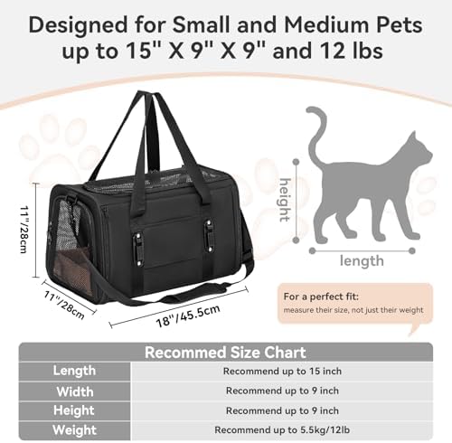 PETSFIT Cat Carrier Soft with Patented Safety Buckles, Safe for Car Travel - Image 5