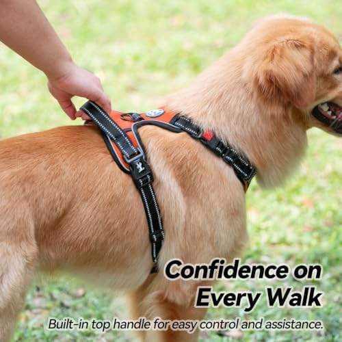 PoyPet No Pull Dog Harness Large with Front Clip & Neck Release Buckle - Image 6
