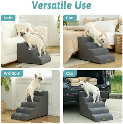COZY KISS Wide Dog Stairs for Small Dog 15.7" H, 3 Step Pet Ramp for Couch - Image 6