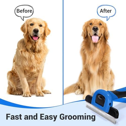 MIU COLOR Pet Grooming Brush, Deshedding Tool for Dogs & Cats, Navy Blue - Image 4
