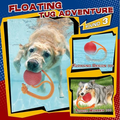 Zeaxuie 12 Pack Heavy Duty Various Dog Chew Toys Pack for Aggressive Chewers - Includes Large Rope Toys, Squeaky Toys & Indestructible Chew Bone for Medium, Large & X-Large Dogs (for Powerful Chewers) - Image 5