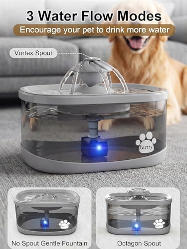 Kastty 9.5L/2.5Gal Dog Water Fountain for Large Dogs with 3 Flow Modes - Image 6