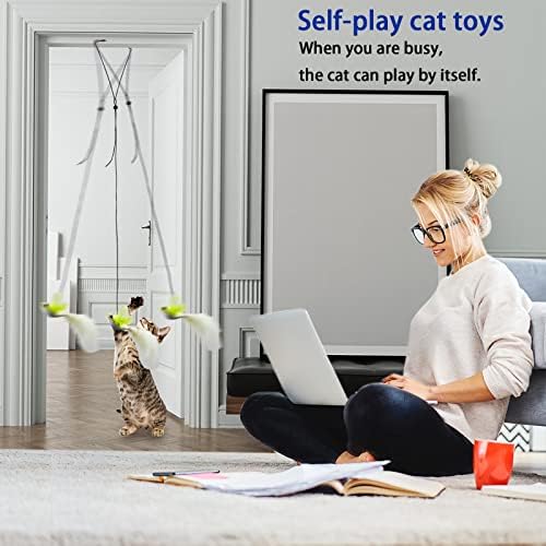 Hanging Cat Toy Bird Door Flying Kitten Play Indoor Interactive - Image 2
