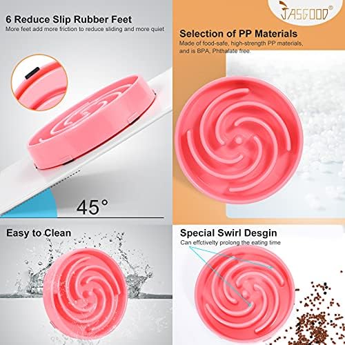 JASGOOD Slow Feeder Dogs Bowl for Large Medium Dogs,Anti-Gulping Pet Slower Food Feeding Bowls Stop Bloat,Preventing Choking Healthy Design Dogs Bowl - Image 4