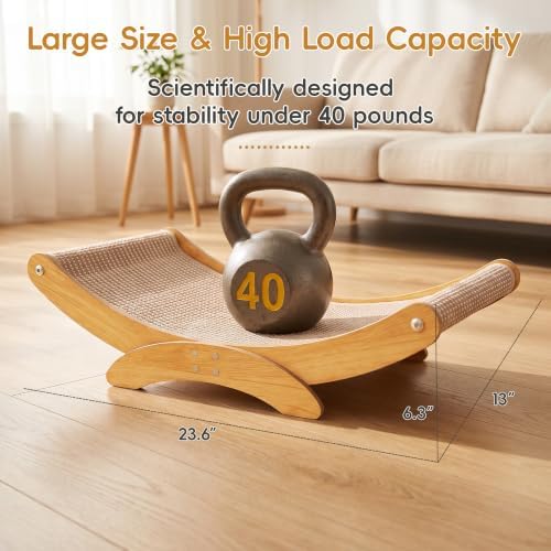 Cat Scratcher Bed for Indoor Cats, 23.6" Large Sisal Cat Scratching Board - Image 4