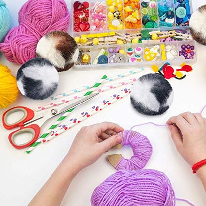 Skylety 8 Pack Cat Pom Poms Ball with Catnip Large Cat Balls Soft No Bells Quiet Interactive Toys Cute Fuzzy Artificial Balls Faux Fur 2 Inches for Kitten Pet Gifts Chasing Playing Exercising Indoor - Image 5