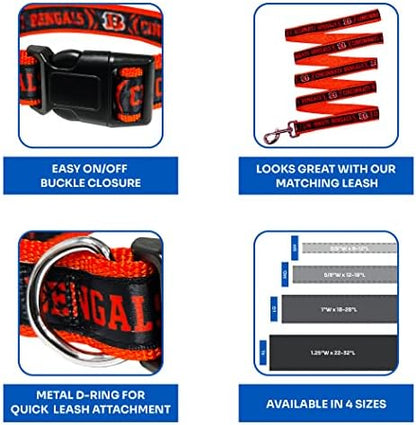 NFL PET Collar Cincinnati Bengals Dog Collar, Large Football Team Collar for Dogs & Cats. A Shiny & Colorful Cat Collar & Dog Collar Licensed by the NFL - Image 6