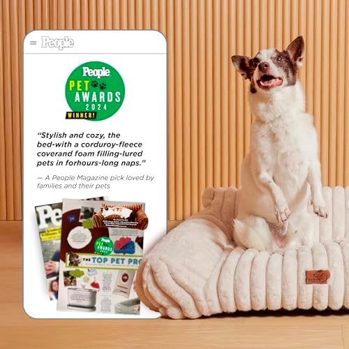 Bedsure ComfyFleece™ Shown on TV Fluffy Cute Dog Couch for Pets,30in Cream - Image 2