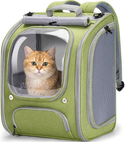Pecute Cat Backpack Carrier,Large Space Cat Bubble Backpack,Light Green by pecute