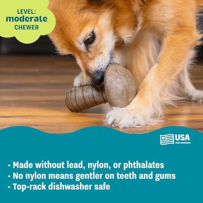 Dogwood Mushroom Dog Chew Toy – Real-Wood Blend, Peanut Butter Scented, Moderate Chewers, Medium, 4.8" x 3.4" x 3.4" - Image 4