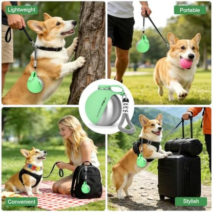 Portable Dog Water Bottle 10oz Stainless Steel Travel Bowl - Image 4