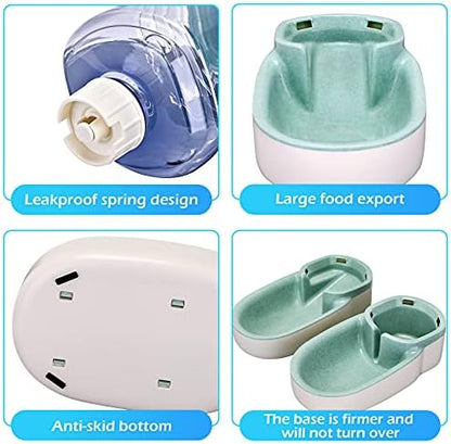 Kacoomi Automatic Dog Cat Feeder and Water Dispenser Gravity Food Feeder and Waterer Set with Pet Food Bowl for Small Medium Dog Puppy Kitten, Large Capacity 1 Gallon x 2 - Image 5