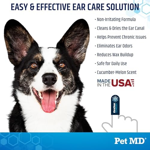 Pet MD Advanced Ear Finger Wipes for Dogs & Cats - Cucumber Melon (50ct) - Image 3