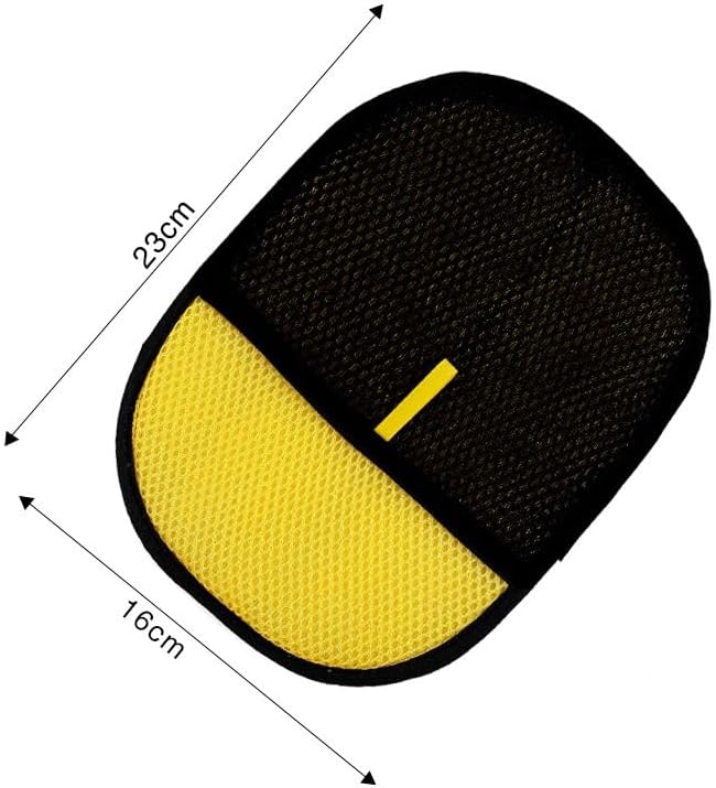 2 Pack Pet Hair Removal Glove, Reusable Electrostatic Magic Brush Glove for Couch, Carpet, and Car Seat (Yellow) - Image 2