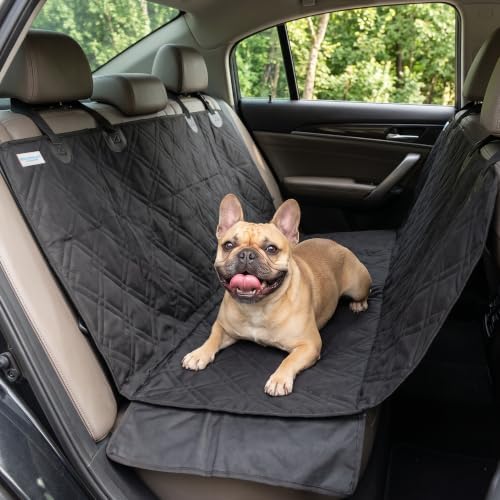 Bulldogology Dog Car Seat Cover 64"x60" Waterproof Heavy Duty Bench Dog Hammock Backseat Protector from Hair, Muddy Paws, Scratches - Pet Car Seat Cover for Cars Trucks SUVs (X-Large) by BulldogologyPetSolutions