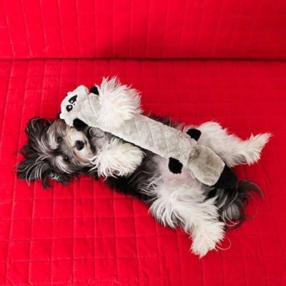 ZippyPaws Jigglerz - Dog Squeaky Toys to Keep Them Busy, Funny Animal Plush for Small, Medium, & Large Dogs, Cute Stuffed Puppy Toy, Pet Products, Gift for All Breeds, Interactive Squeaker - Raccoon