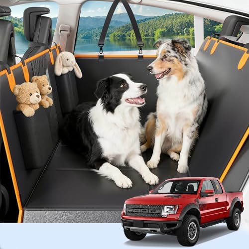 Back Seat Extender for Dogs,Hard-Bottom Waterproof Dog Seat Cover for Truck by Unknown