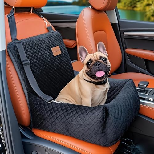 Dog Car Seat Pet Booster Seat Pet Travel Safety Car Seat,The Dog seat Made of Materials is Safe and Comfortable, and can be Disassembled for Easy Cleaning (Black) by PitPet