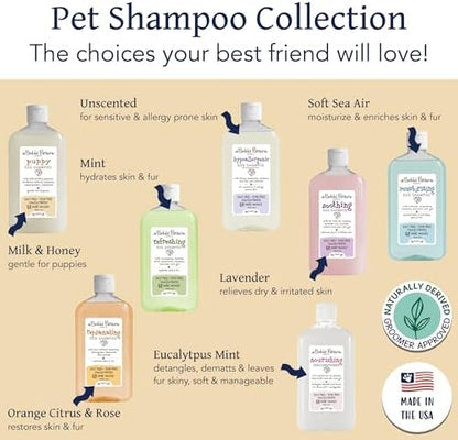 Bobbi Panter Puppy Dog Shampoo Milk Protein, Jasmine, Sunflower & Chamomile – Gentle Nourishing Formula for Puppies & Sensitive Skin, Tear-Free, 30:1 Concentrate, Made in USA, 14 oz - Image 5