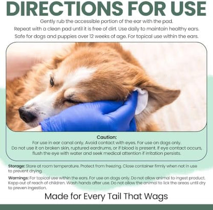 Deep Cleaning Dog Ear Wipes - 100 Wipes for Debris & Excess Wax - Image 5