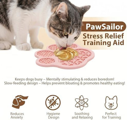Lick Mat for Dogs & Cats, Slow Feeder Pad with Suction Cups Pink - Image 7