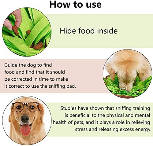 AWOOF Pet Snuffle Mat for Dogs, Interactive Feed Game for Boredom, Encourages Natural Foraging Skills for Cats Dogs Bowl Travel Use, Dog Treat Dispenser Indoor Outdoor Stress Relief - Image 2