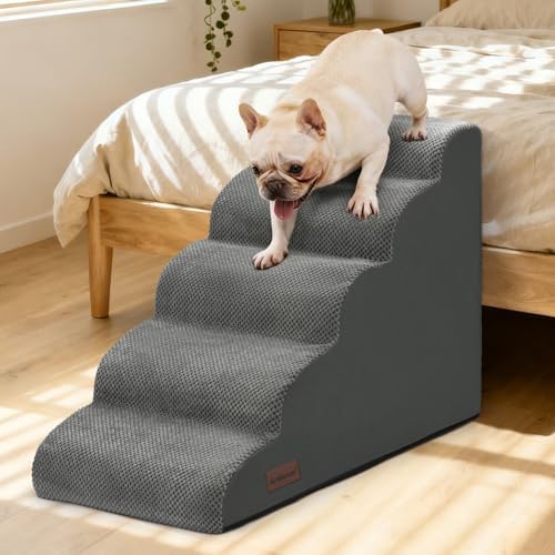 Aodisman Dog Stairs for High Beds,5 Step Pet Ramp for Dogs and Cats,22.4" H - Image 5