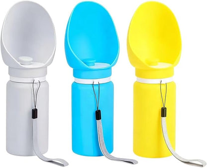 Foldable Dog Water Bottle, Leak Proof Portable Water Bottle for Pets Especially for Walking, Hiking and Outdoors -550ML (Gray, 550ml)