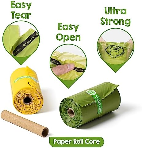 Dog Poop Bags Rolls with OK biobased Certified, 360 Pet Waste Bags, 100% Leak Proof Extra Thick and Strong Corn Starch Based - Image 2