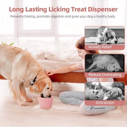 Dog Lick Bowl, Non-Slip Freeze Slow Feeder Small Medium, 1.6 Cup - Image 6