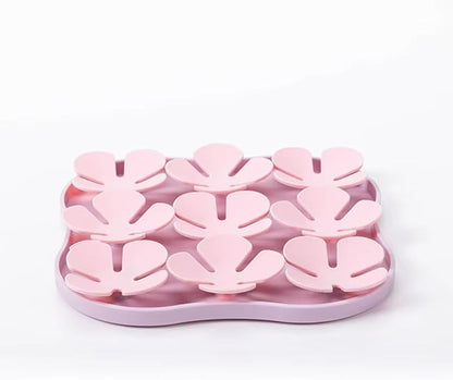 Cat Dog Slow Feeder Set Lucky Clover Lick Mat & Pineapple Puzzle Toy Food Grade Silicone Easy to Clean Anti-Slip Base Pet Accessories (Mat-5 2pcs)