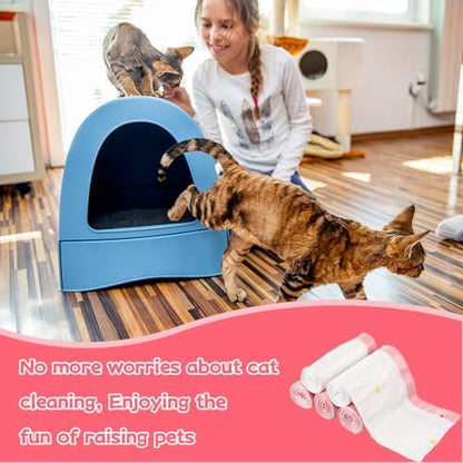 25 Count Jumbo Cat Litter Box Liners, Heavy Duty Cat Litter Bags, Extra Thick Litter Pan Liners with Drawstring for Pet Cat Litter Tray (45" x 18") - Image 5