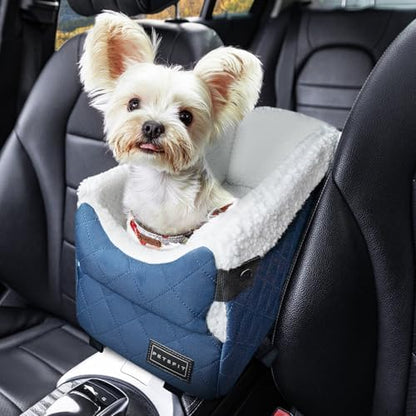 PETSFIT Puppy Car Seat with Washable Cushion, Soft Pillow, Safety Leash by Petsfit