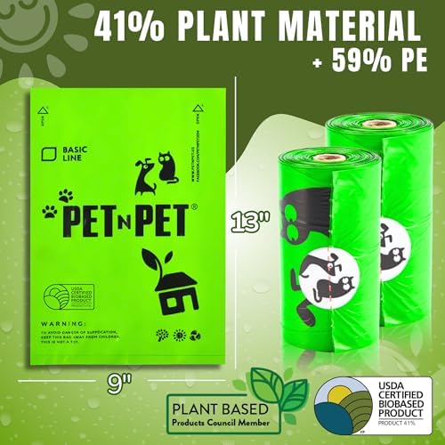 Pet N Pet Poop Bags for Dogs, 1080 Count, Plant Based, Unscented, Green - Image 2