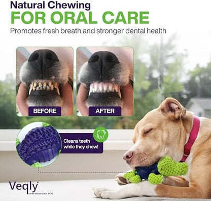 Dog Chew Toys for Small and Medium Breeds, Squeaky Dog Toys Plush, Interactive Dog Toys to Keep Them Busy, Alligator Dog Puzzle Toy, Dogs Dental Chew, Beef Flavored Chew Toy, Dogs Birthday Toy- Green - Image 6