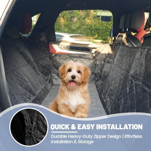 Dog Car Seat Cover for Back Seat, Waterproof Auto Backseat Hammock for Small & Large Dogs,Washable Rear Seat Pet Cover Protector Accessories for Cars, Trucks, SUVs - Image 7