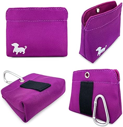 Small Dog Treat Pouch – Slim Magnetic Pocket Dog Treat Bag for Walking & Training – Discreet Clip On Treat Pouch for Leash, Waistband or Pocket – Mess Free Storage (Pink) - Image 2