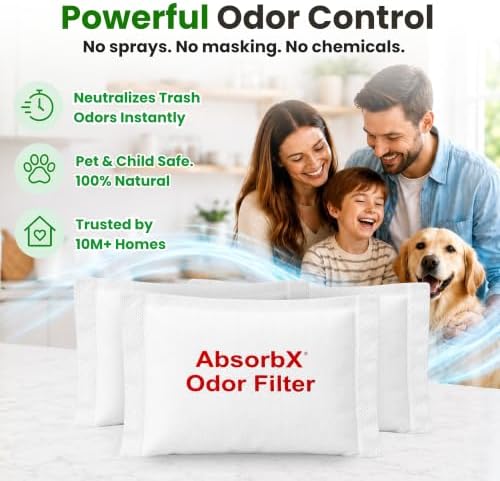 iTouchless Official AbsorbX Activated Carbon Trash Can Odor Filter 3-Pack - Image 2