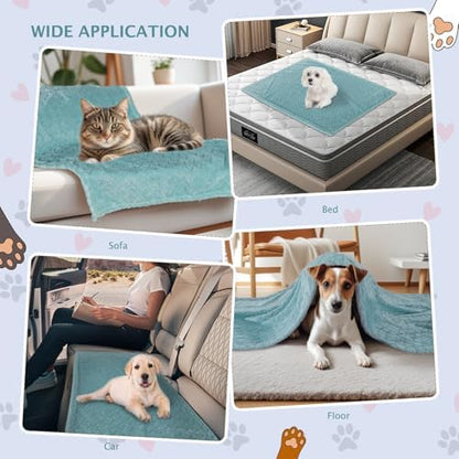 BVAGSS 6 Pack Small Dog Blanket, Super Soft Warm Pet Cover Blankets, Wheat Ears Print Puppy Fleece Flannel Blanket for Small Medium Dogs and Cats MW003 - Image 2