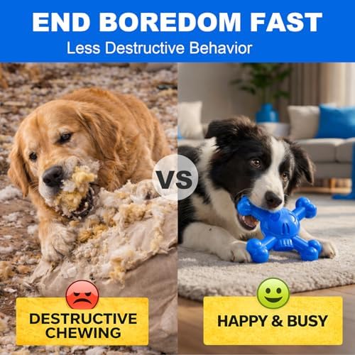 Dog Chew Toys for Aggressive Chewers, Durable Nylon Tough Chew Toy for Small & Medium Dogs, Bacon Flavor Skull Dog Toy to Keep Dogs Busy Indoors, Helps Reduce Boredom - Image 3