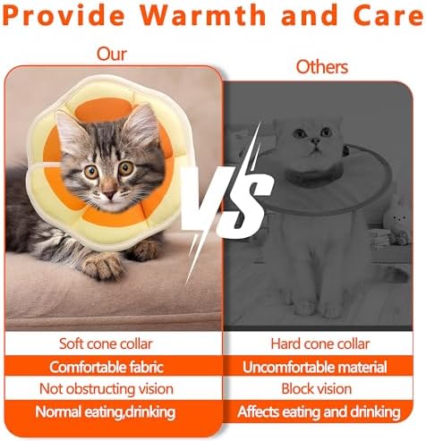 Soft Adjustable Cat Cone Collar, Comfortable Cat Recovery Collar - Image 7