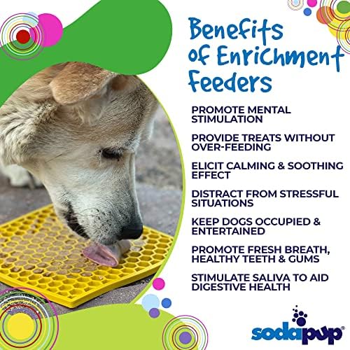 SodaPup Honeycomb eMat – Durable Lick Mat Feeder Made in USA from Non-Toxic, Pet-Safe, Food Safe Rubber for Mental Stimulation, Avoiding Overfeeding, Fresh Breath, Digestive Health, Calming, & More - Image 4