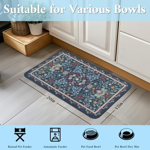 Dog Food Mat for Floors Waterproof Quick Dry Pet Placemat Cat Feeding Bowls Mats for Food and Water, Eco-Friendly Dog Accessories Diatomite Pets Supplies 12" X 20" - Image 6