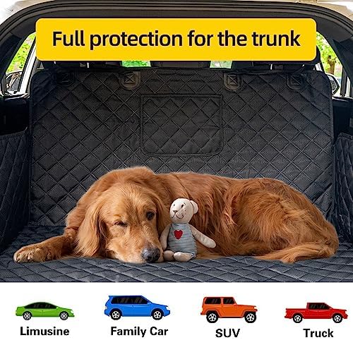 SUV Cargo Liner for Dog Car Seat Cover for Pet Dogs Waterproof Cargo Cover Dog Seat Mat for SUVs Sedans Vans with Bumper Flap Protector, Non-Slip, Black 70"x40" - Image 5