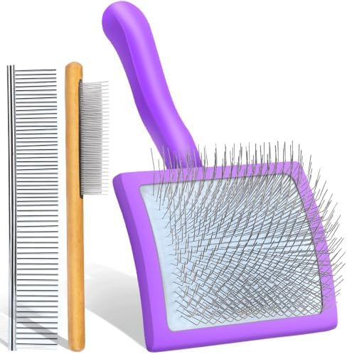 Slicker Brush for Dog, Doodles, Poodles & Long Haired Cats by COZYGIFT