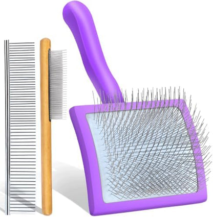 Slicker Brush for Dog, Doodles, Poodles & Long Haired Cats by COZYGIFT