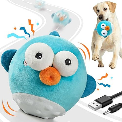 GUKCO Interactive Dog Toys, Moving Ball Toy with Jumping & Music (Puffer) by GUKCO